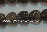 CAG5265 15.5 inches 12*12mm heart Brazilian grey agate beads