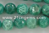 CAG5310 15.5 inches 6mm faceted round peafowl agate gemstone beads