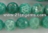 CAG5311 15.5 inches 8mm faceted round peafowl agate gemstone beads