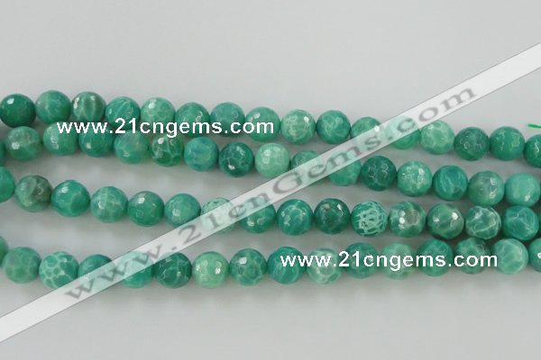 CAG5311 15.5 inches 8mm faceted round peafowl agate gemstone beads