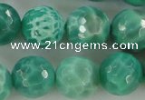 CAG5313 15.5 inches 12mm faceted round peafowl agate gemstone beads