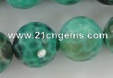 CAG5317 15.5 inches 20mm faceted round peafowl agate gemstone beads