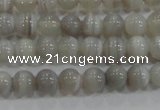 CAG5320 15.5 inches 4mm round grey line agate beads wholesale