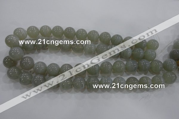 CAG5325 15.5 inches 16mm round grey line agate beads wholesale