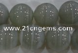 CAG5326 15.5 inches 18mm round grey line agate beads wholesale