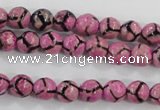 CAG5347 15.5 inches 8mm faceted round tibetan agate beads wholesale