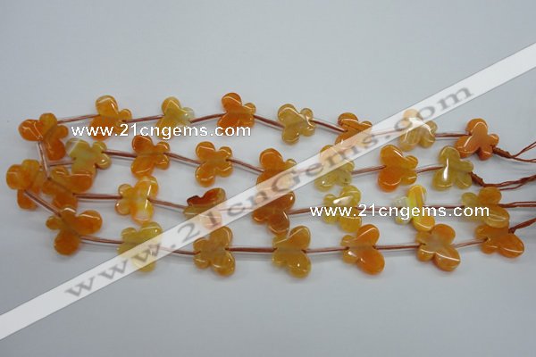 CAG5377 15.5 inches 16*20mm carved butterfly dragon veins agate beads