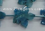 CAG5384 15.5 inches 27mm carved flower dragon veins agate beads