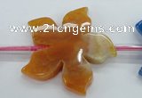 CAG5388 15.5 inches 36mm carved flower dragon veins agate beads