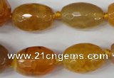 CAG5406 10*14mm – 20*30mm faceted drum dragon veins agate beads