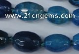 CAG5407 10*14mm – 20*30mm faceted drum dragon veins agate beads