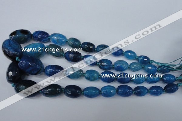 CAG5407 10*14mm – 20*30mm faceted drum dragon veins agate beads