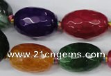 CAG5409 10*14mm – 20*30mm faceted drum dragon veins agate beads