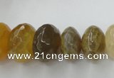 CAG5411 8*12mm – 13*22mm faceted rondelle dragon veins agate beads