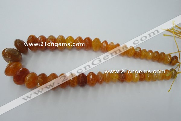 CAG5412 8*12mm – 13*22mm faceted rondelle dragon veins agate beads