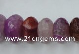 CAG5413 8*12mm – 13*22mm faceted rondelle dragon veins agate beads