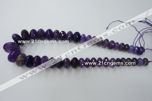 CAG5414 8*12mm – 13*22mm faceted rondelle dragon veins agate beads