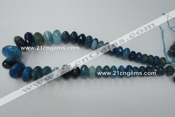 CAG5416 8*12mm – 13*22mm faceted rondelle dragon veins agate beads