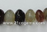 CAG5418 8*12mm – 13*22mm faceted rondelle dragon veins agate beads