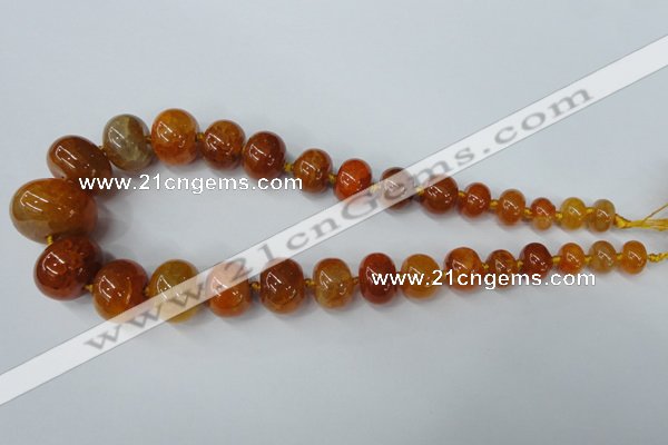 CAG5422 8*12mm – 20*30mm rondelle dragon veins agate beads