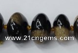 CAG5433 7*11mm – 15*22mm rondelle agate druzy geode agate beads