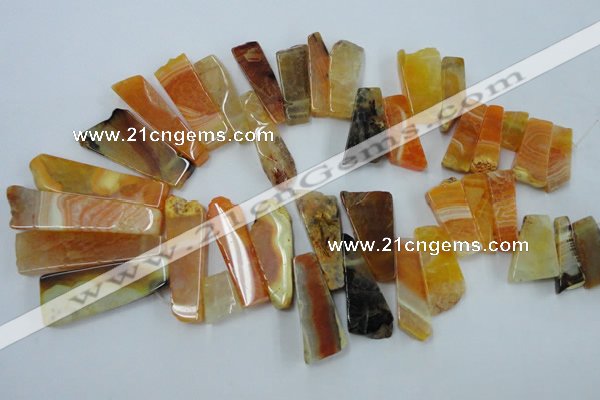 CAG5452 15.5 inches 16*20mm - 17*70mm freeform agate gemstone beads