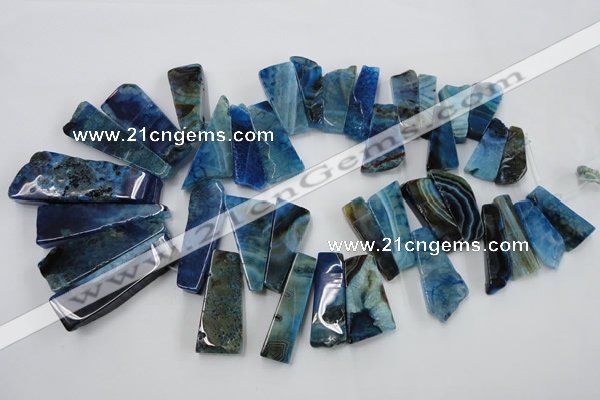 CAG5455 15.5 inches 12*20mm - 16*58mm freeform agate gemstone beads