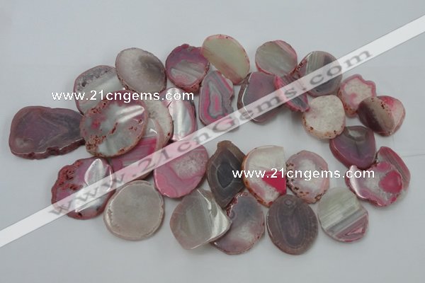 CAG5470 15.5 inches 22*25mm - 35*40mm freeform agate gemstone beads