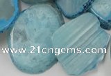 CAG5473 15.5 inches 16*22mm - 40*45mm freeform agate gemstone beads