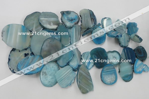 CAG5473 15.5 inches 16*22mm - 40*45mm freeform agate gemstone beads
