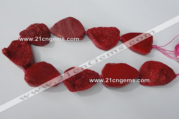 CAG5482 15.5 inches 30*40mm freeform agate gemstone beads