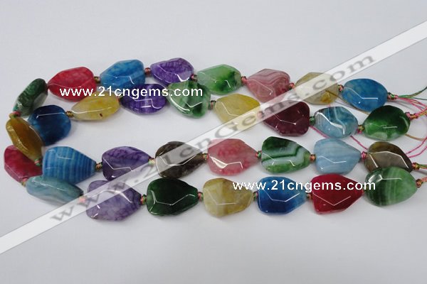 CAG5493 15.5 inches 18*22mm freeform agate gemstone beads