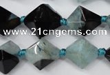 CAG5498 15.5 inches 18*18mm faceted bicone agate gemstone beads