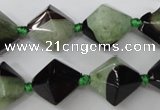 CAG5499 15.5 inches 18*18mm faceted bicone agate gemstone beads