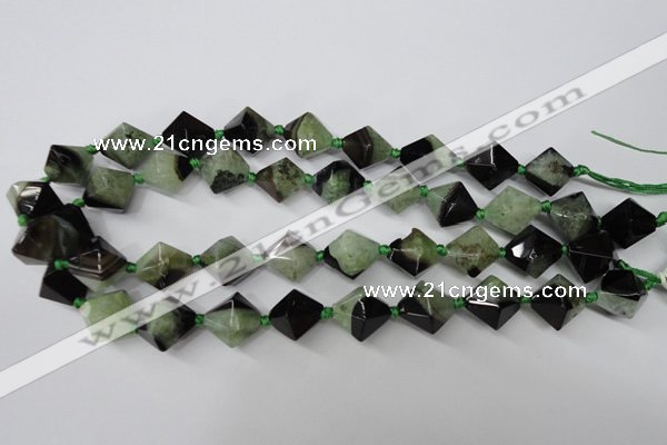 CAG5499 15.5 inches 18*18mm faceted bicone agate gemstone beads