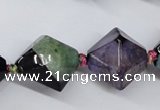 CAG5501 15.5 inches 20*20mm faceted bicone agate gemstone beads