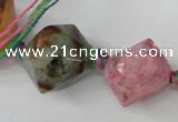 CAG5503 15.5 inches 13*13mm – 22*22mm faceted bicone agate beads