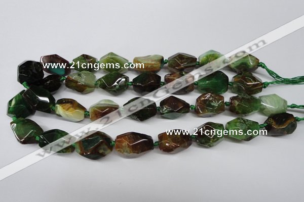 CAG5505 15.5 inches 15*20mm – 20*25mm faceted nuggets agate beads