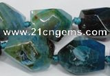 CAG5506 15.5 inches 15*20mm – 20*25mm faceted nuggets agate beads