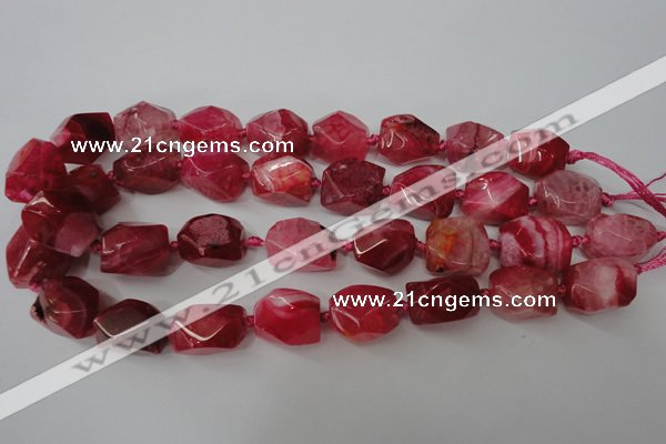 CAG5508 15.5 inches 15*15*20mm faceted nuggets agate beads