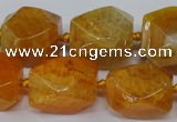 CAG5509 15.5 inches 16*17*22mm faceted nuggets agate beads