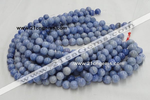 CAG551 16 inches 6mm round blue agate gemstone beads wholesale