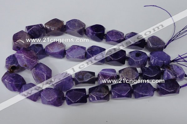 CAG5510 15.5 inches 16*17*22mm faceted nuggets agate beads