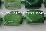 CAG5512 15.5 inches 16*17*22mm faceted nuggets agate beads