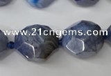 CAG5516 15.5 inches 18*22mm faceted nuggets agate gemstone beads