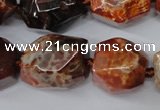 CAG5517 15.5 inches 18*22mm faceted nuggets agate gemstone beads