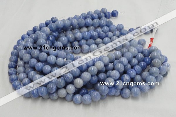 CAG552 16 inches 8mm round blue agate gemstone beads wholesale