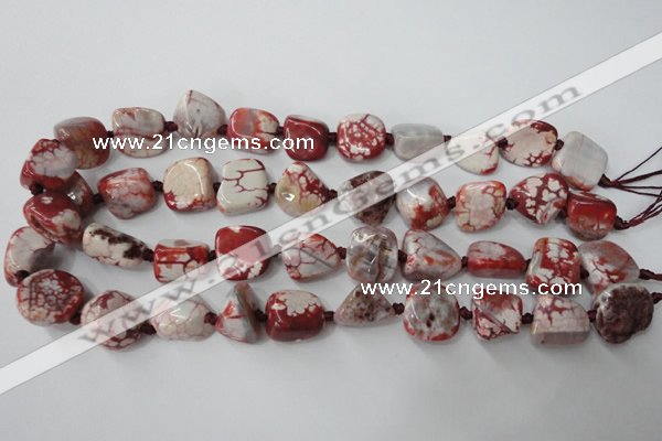 CAG5520 15.5 inches 16*18mm nuggets agate gemstone beads