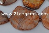 CAG5533 15.5 inches 20*25mm - 25*35mm freeform agate gemstone beads