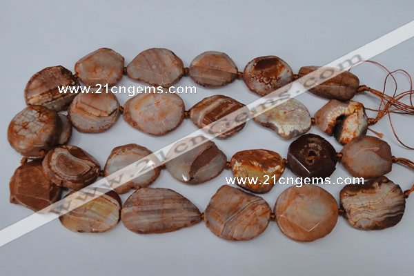 CAG5533 15.5 inches 20*25mm - 25*35mm freeform agate gemstone beads